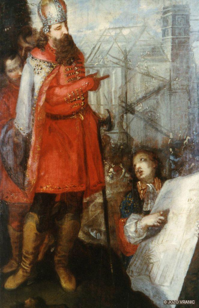 Altarpiece: The Builder Shows King Ladislav (St. Ladislaus) the